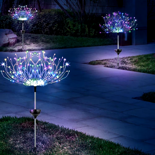 Luces LED Solares De Fuegos Artificiales
