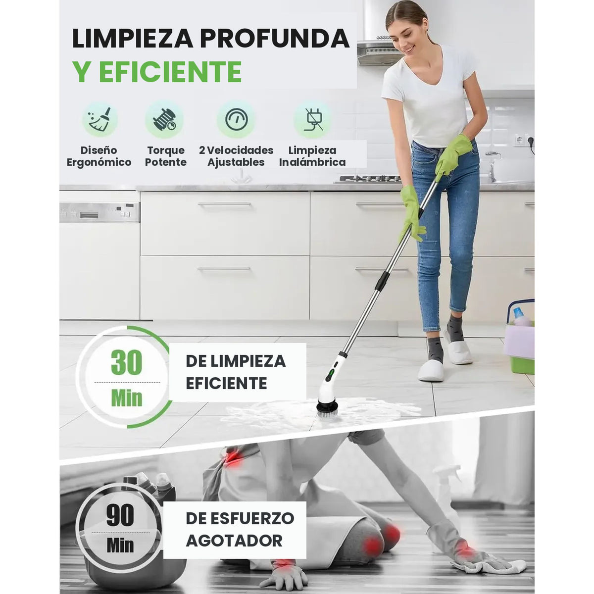 Cepillo Eléctrico de Limpieza 9 en 1