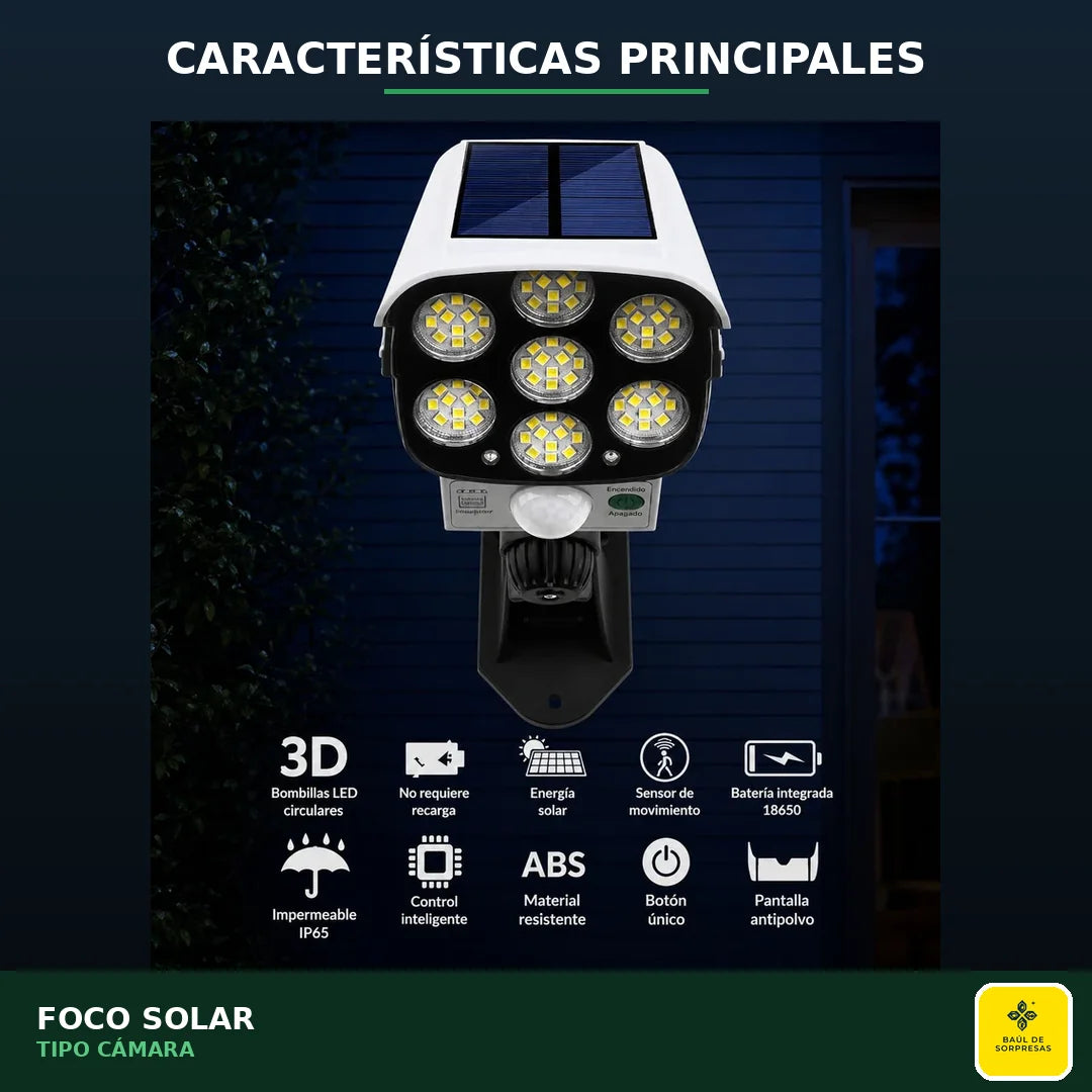 Foco Solar Tipo Cámara